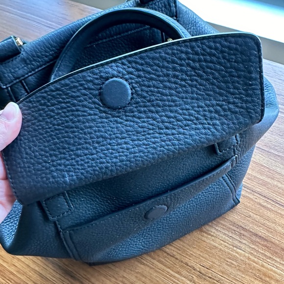 TORY BURCH Half Moon Black Medium Satchel Crossbody Bag - Picture 14 of 16